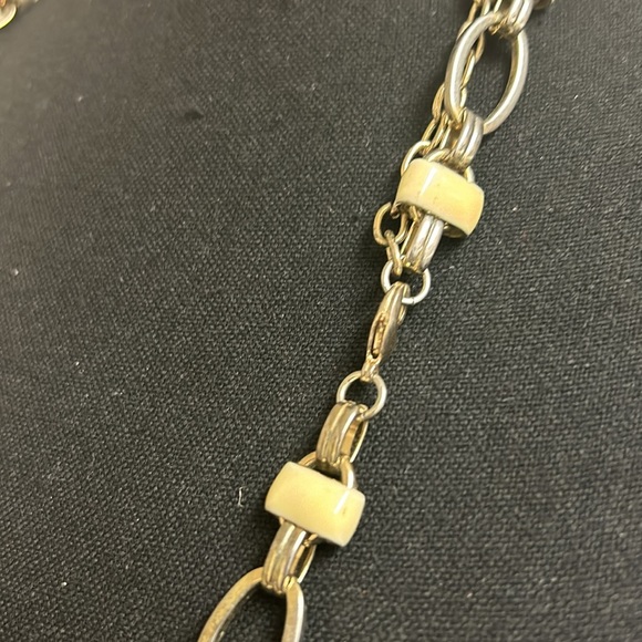 ColdWater Creek, Cream and Gold Necklace, 40”, Excellent Condition - Picture 7 of 7